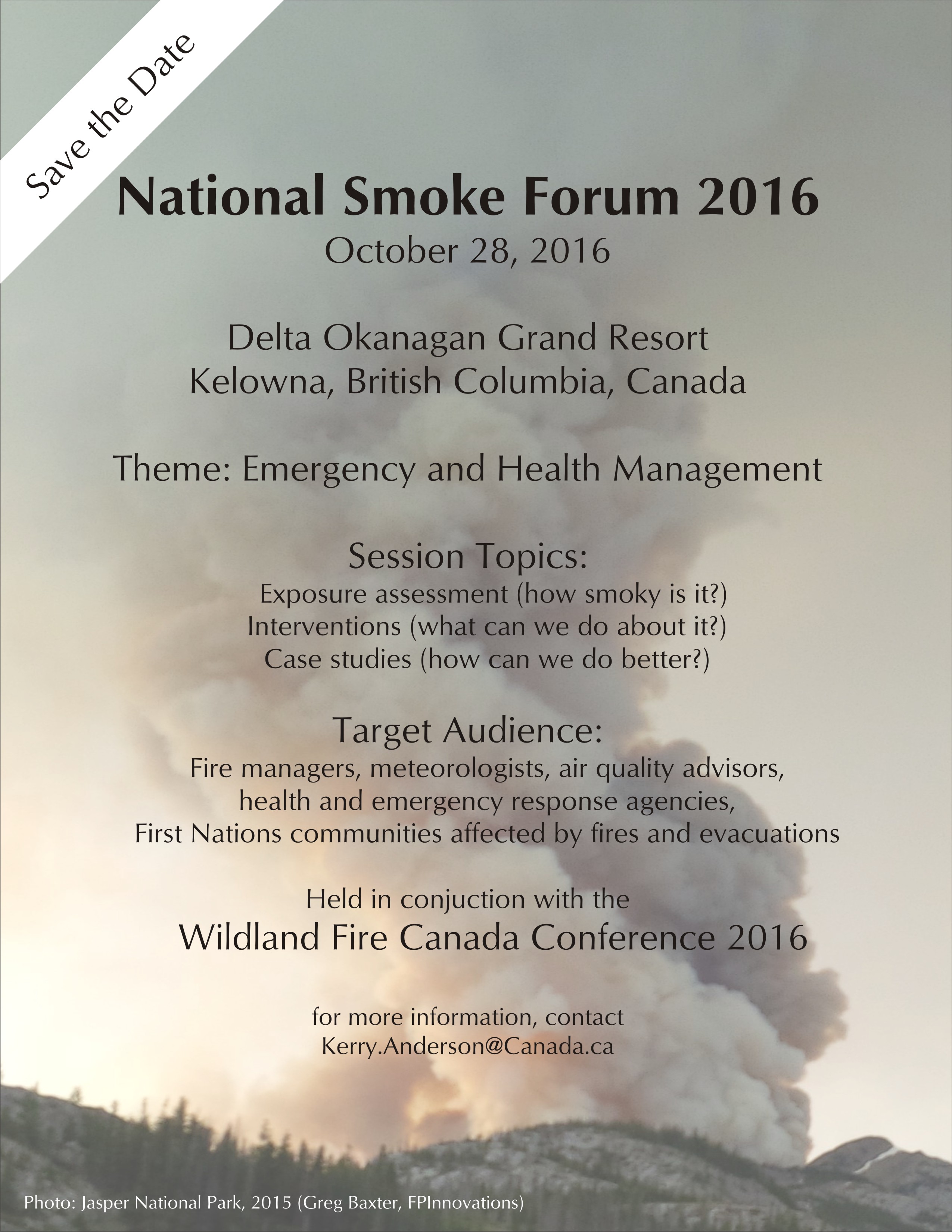 2016 National Smoke Forum poster